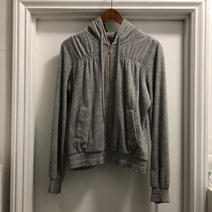 Juicy Couture grey velour hoodie